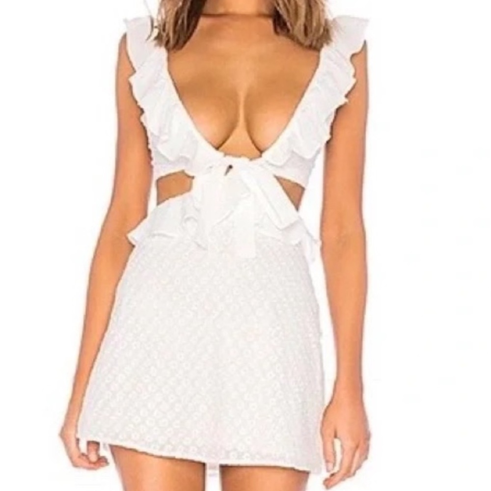 Privacy Please White Cutout Mini Dress S